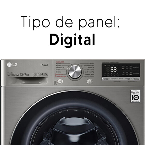 Lavasecarropas Lg Wd12vvc4s6c 12kg LAVASECARROPAS LG 12/7KG WD12VVC4S6C INO