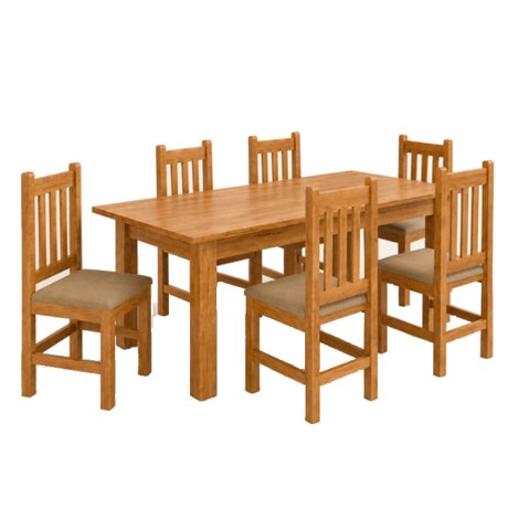 JUEGO DE COMEDOR MESA + 6 SILLAS JUEGO DE COMEDOR MESA + 6 SILLAS