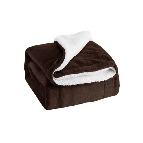 MANTA CORDERITO POLYESTER COLOR MARRON OSCURO 200X230 NOVA28 MARRON