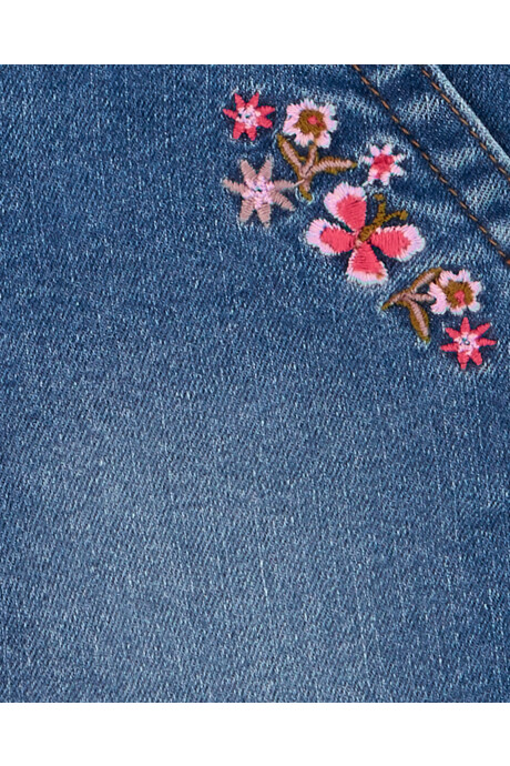Enterito corto de jean con bordado Sin color