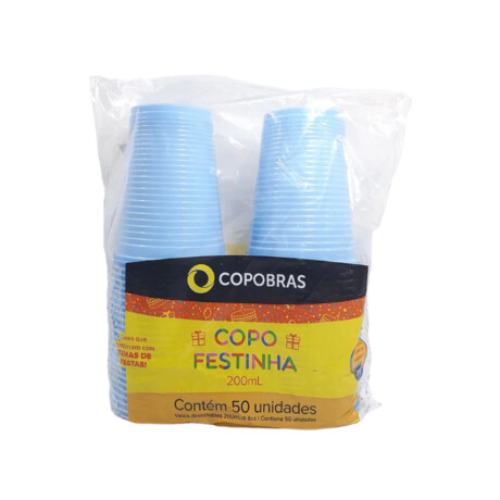 Vasos Descartable Copobras 200 ml x 50 Color Celeste