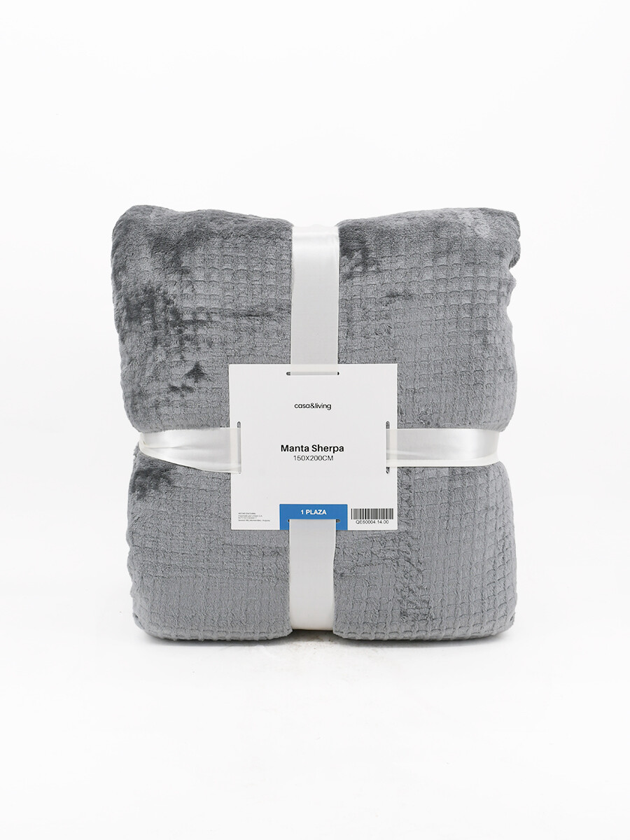 MANTA SHERPA LISA 1 PLAZA - GRIS 