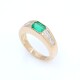Anillo oro 18k esmeralda y brillantes princesa Anillo oro 18k esmeralda y brillantes princesa