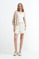 Cardigan escote V calado BEIGE
