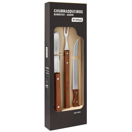 Set de 3 Utensilios para Parrilla Asado Di Solle Set de 3 Utensilios para Parrilla Asado Di Solle