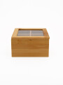 CAJA DE TÉ 4 ESPACIOS BEIGE