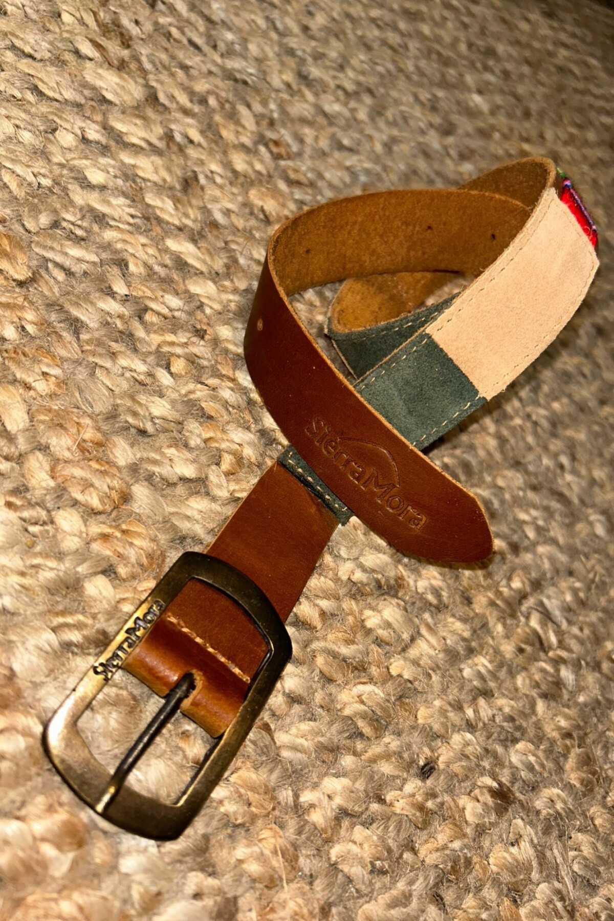 Handcrafted Belt Guri Verde/beige