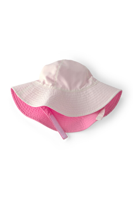 Capelina reversible, rosa y blanco Sin color