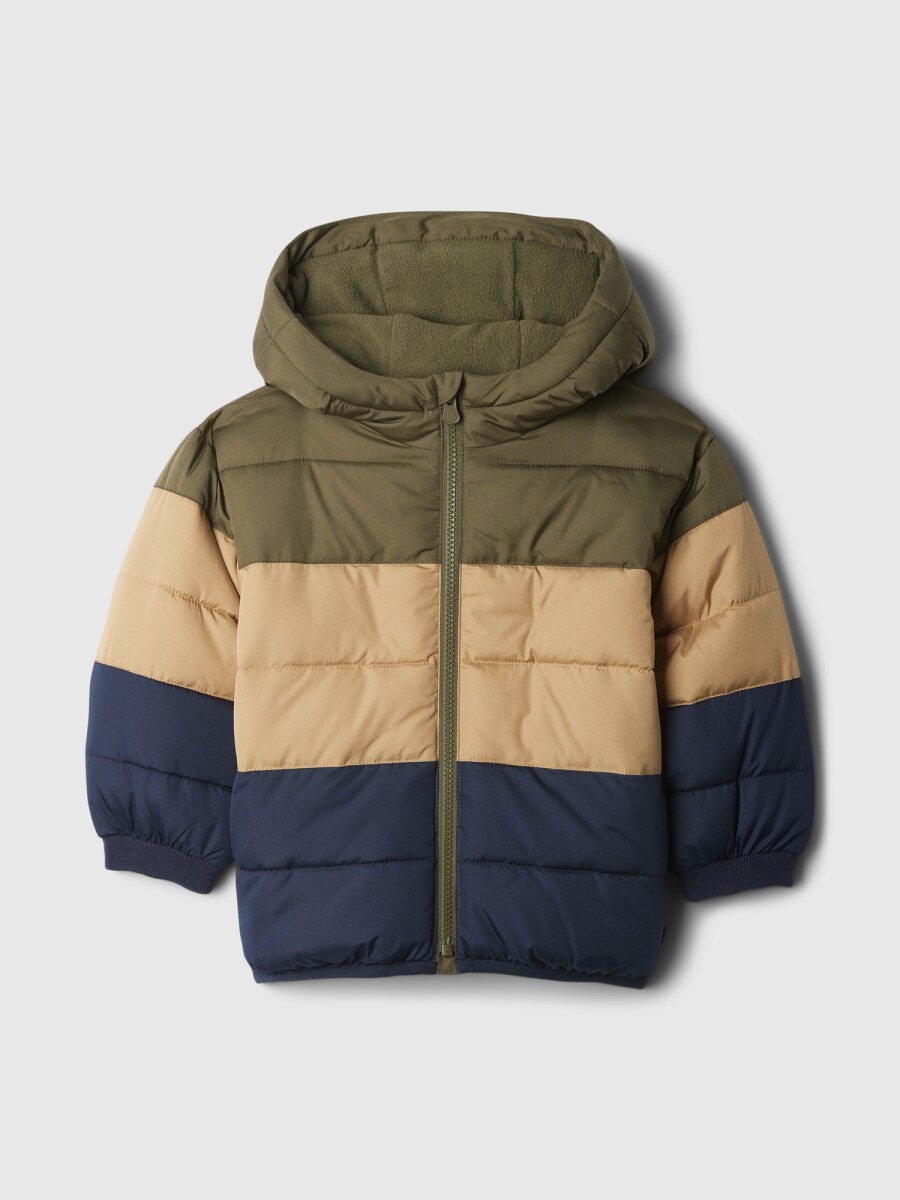 Campera Puffer Warm Toddler Niño - Olive Night 19-0515Tcx 