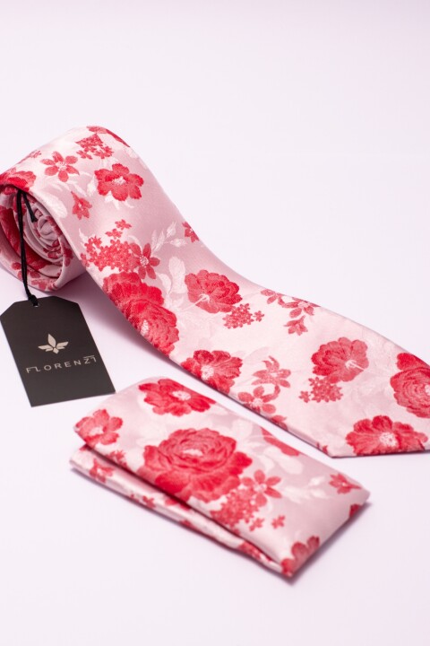 CORBATA CON PAÑUELO ROJO