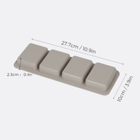 Moldes Para Hacer Jabones De Silicona x4 Gris