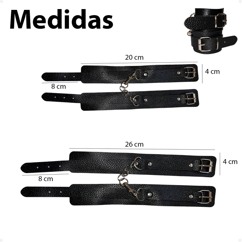 Set De BDSM Sado De 14 Piezas Negro