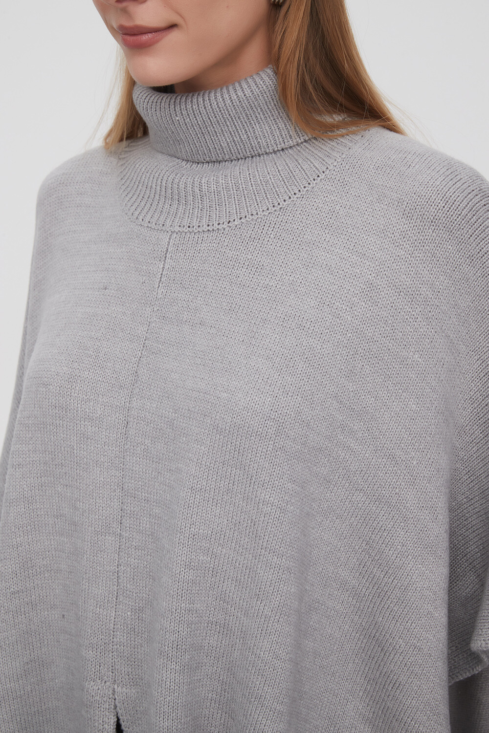 Poncho Achik Gris Melange
