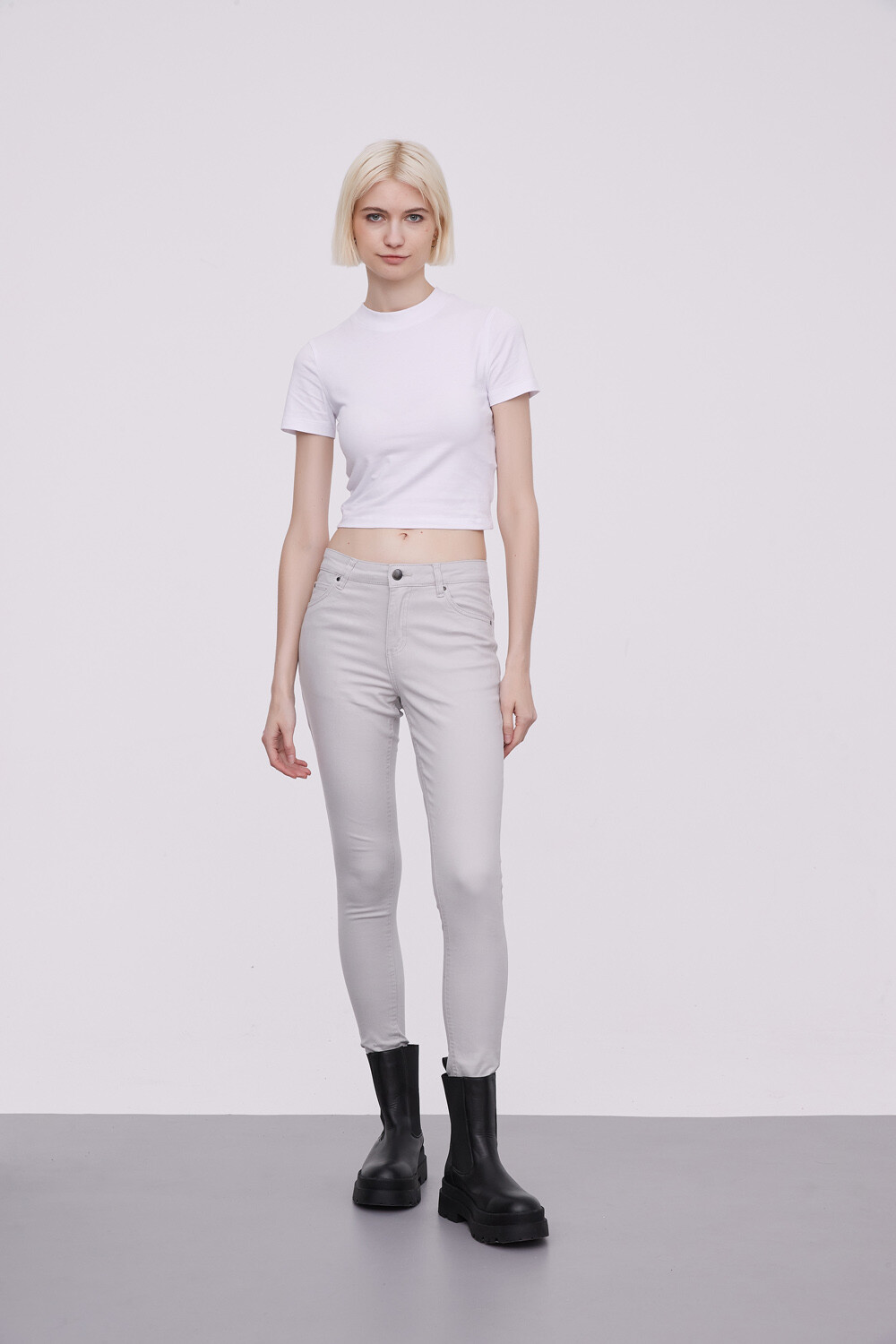 Pantalon Bardot Gris Claro