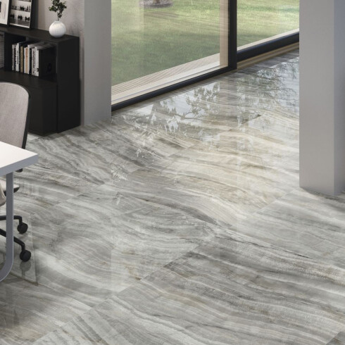 Porcelanato B Plus Marmolado Gris 120X260 GAMAS DE GRIS