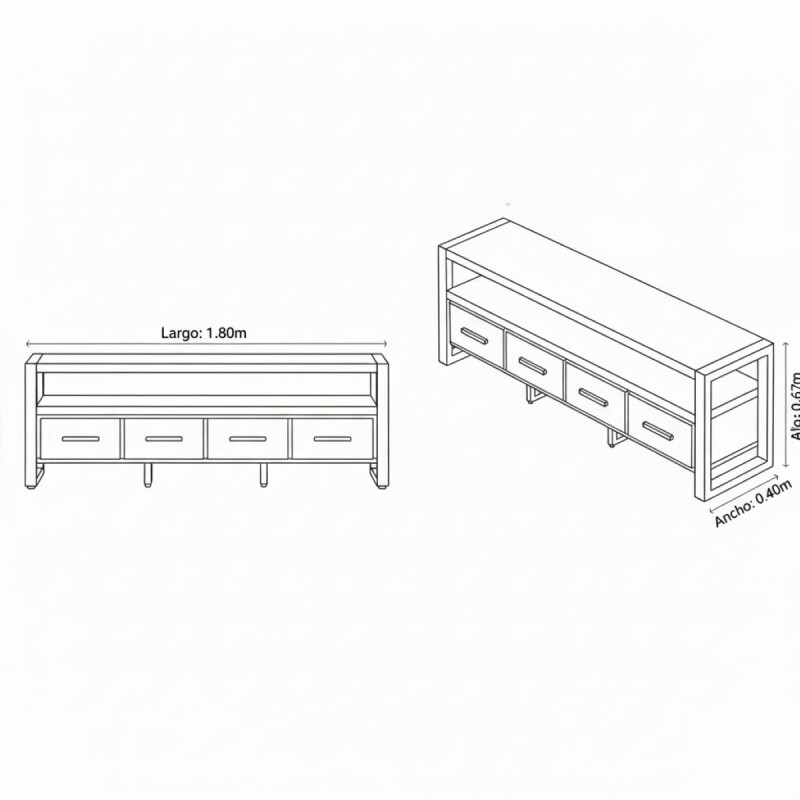 MUEBLE TV M26/4C (CD) Unica