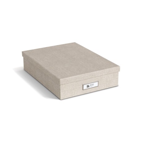 CAJA ORG C/TAPA PAPEL NATURAL-BEIGE OSKAR