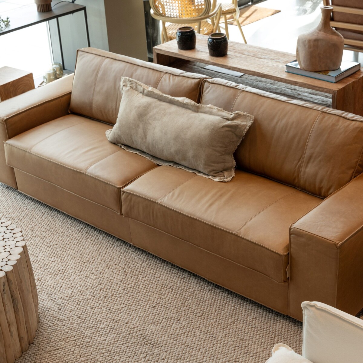 sofá Athos cuero, 1.85 m 