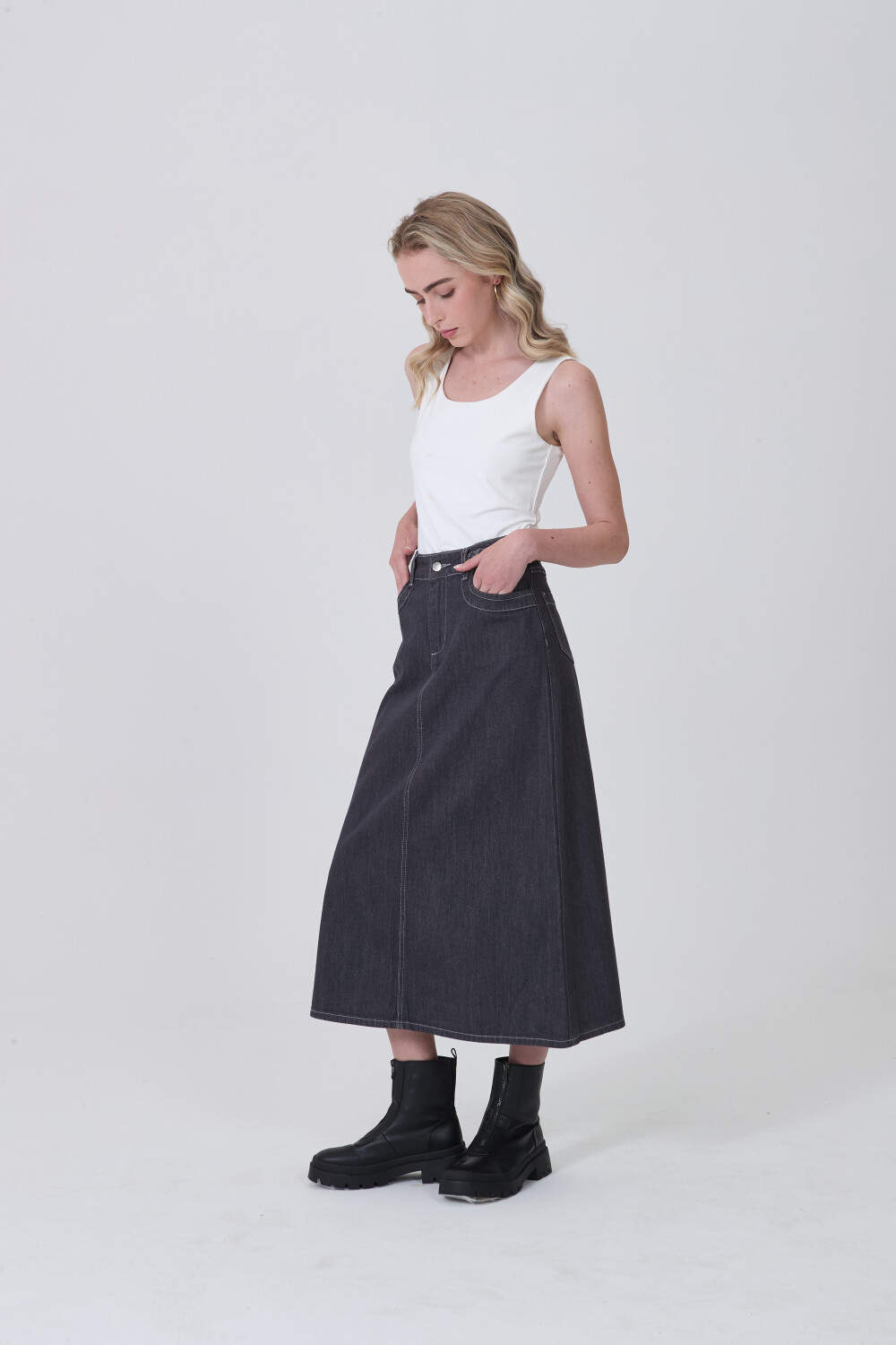 Falda Troni Gris Medio