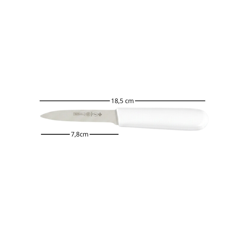 Cuchillo de legumbres 3,2'' con mango BLANCO