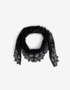 Pañuelos Raso Pañuelo Triangular De Encaje Negro - Negro