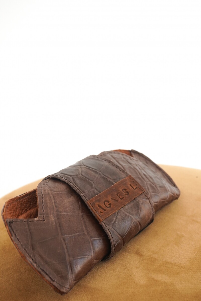 Estuche Lentes Crocco Chocolate