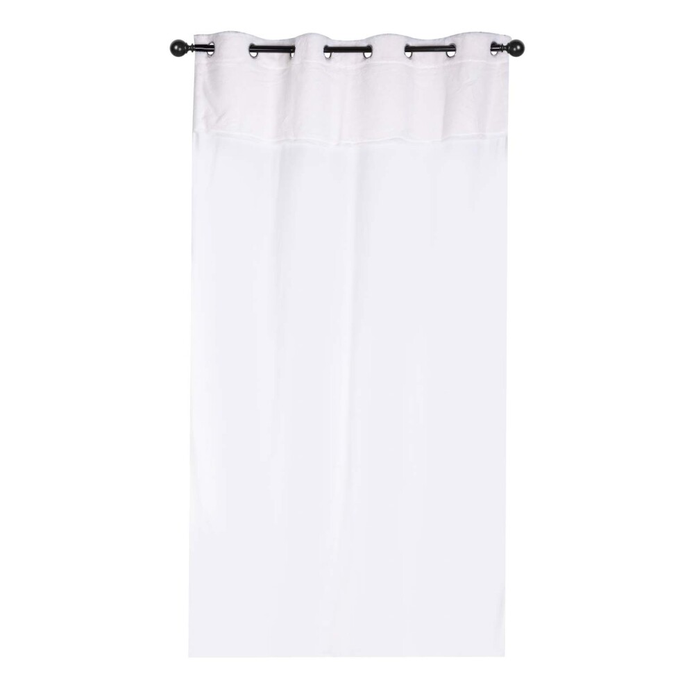 CORTINA C/ANILLAS POLIESTER NATURAL-BEIGE CARESSE