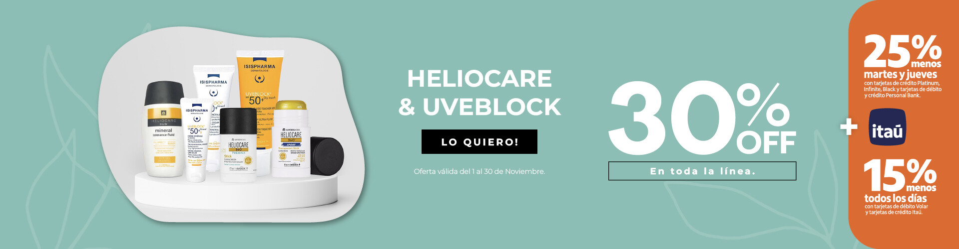 Heliocare y Uveblock 30%