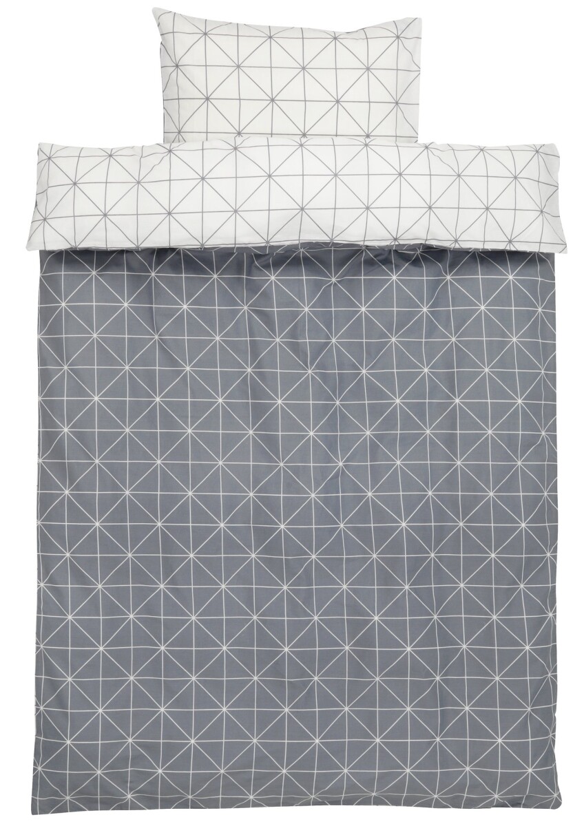 Juego funda nórdica ATLA 155x220 gris 