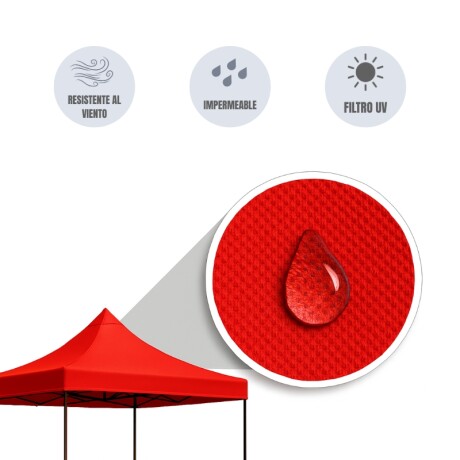 LONA DE GAZEBO 3X3 Lona para Gazebo 3M x 3M Rojo
