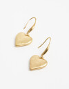 Aros Colgantes Cortos Color Aros Colgantes Cortos Corazón - Dorado Oro Amarillo