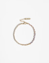 Pulseras Flexibles Strass Pulsera Flexible Con Cubic En Color - Dorado
