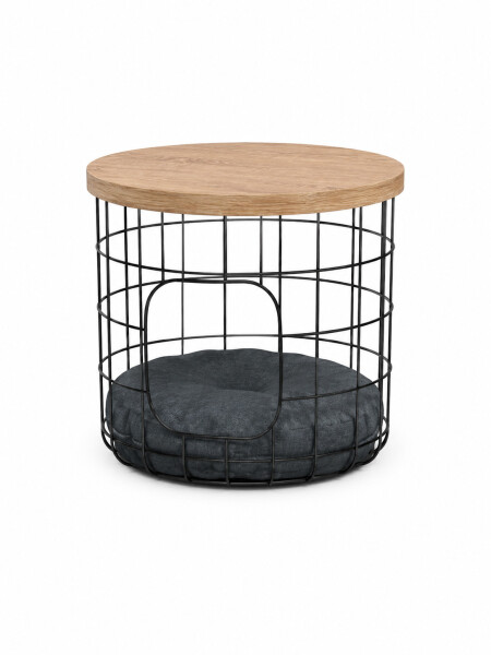 MESA WOOD CON CAMA PARA MASCOTAS MADERA