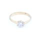 Anillo solitario en oro 18k y brillante Anillo solitario en oro 18k y brillante