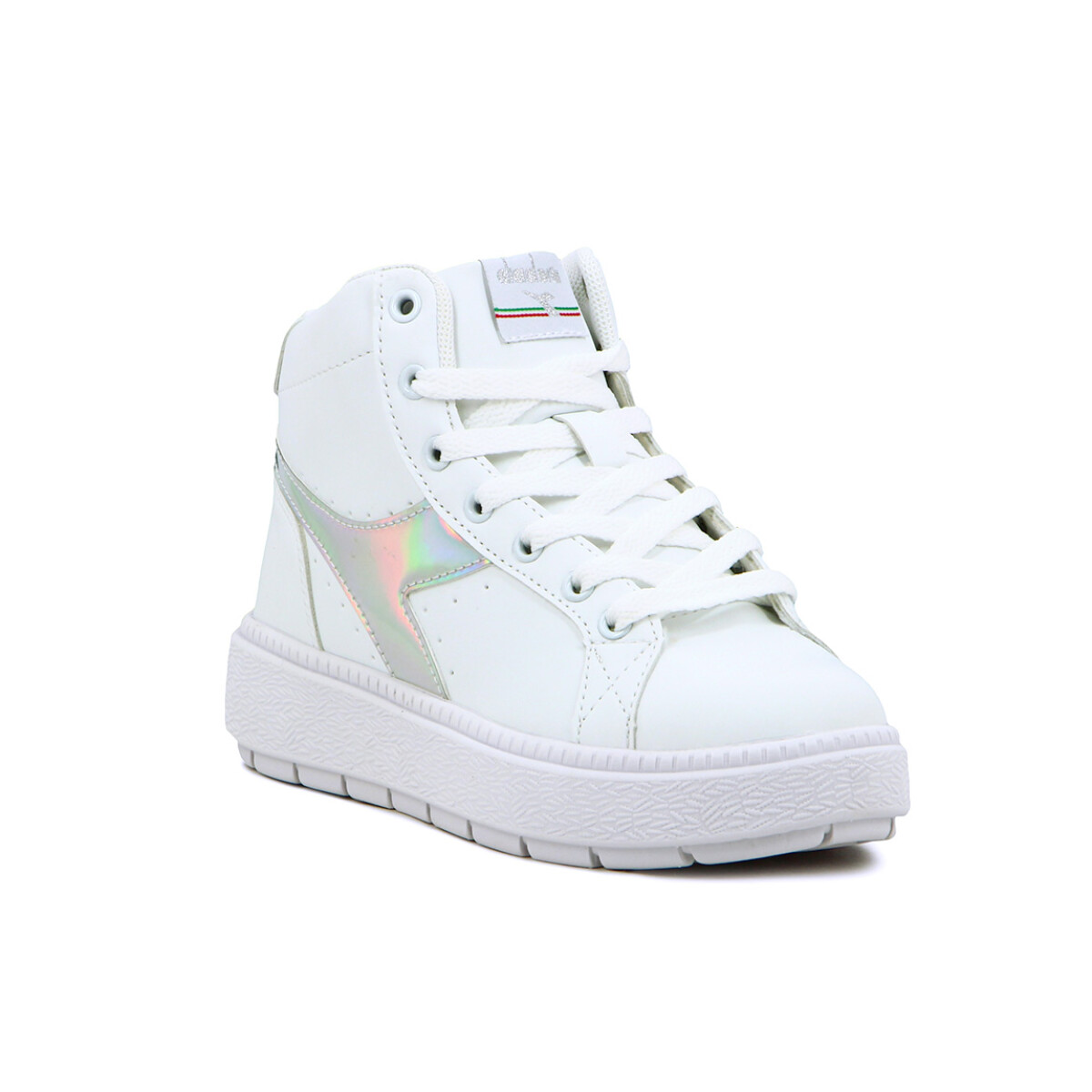 Bota De Mujer Diadora Rocket - Blanco-plata 