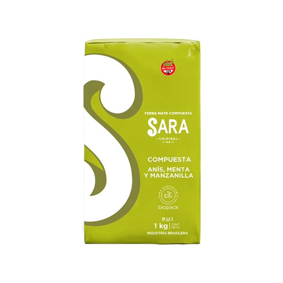 YERBA SARA 1K COMPUESTA JENGIBRE MELISA MANZANILLA 