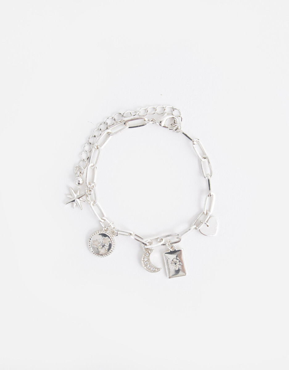 Pulsera Flexible Bañada En Plata 