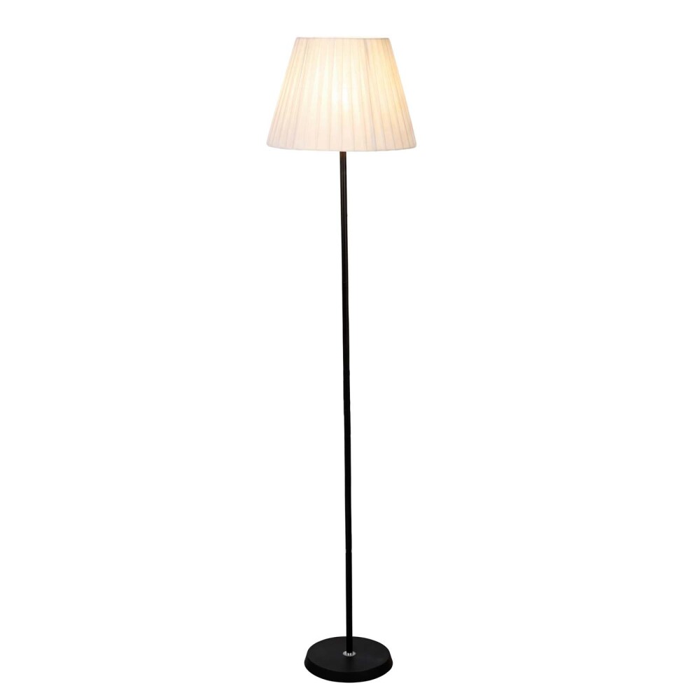 LÁMPARA DE PIE METAL-Y-TELA NEGRO XYF8085