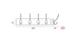 Perchero de pared blanco 4 perchas 9103BLLT Perchero De Pared Blanco 4 Perchas 9103bllt
