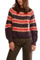 FRANKIE CABLE STRIPED PUL Marron