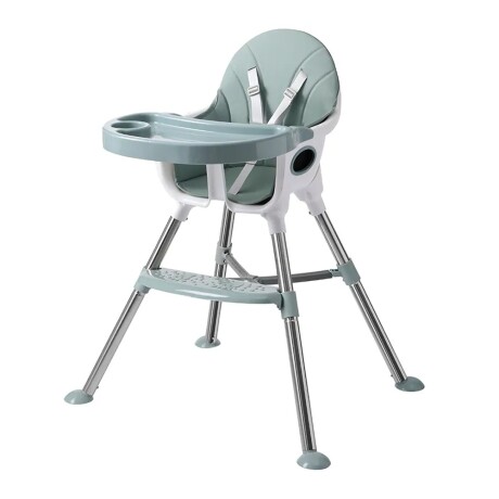 Silla Alta de Comer para Bebé Portable con Altura Ajustable Gris