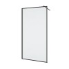 Mampara de vidrio fija negra 100x195 cm Mampara De Vidrio Fija Negra 100x195 Cm