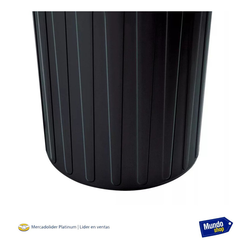 Cesto Recipiente 65l Tacho Para Residuos Basura Negro Negro