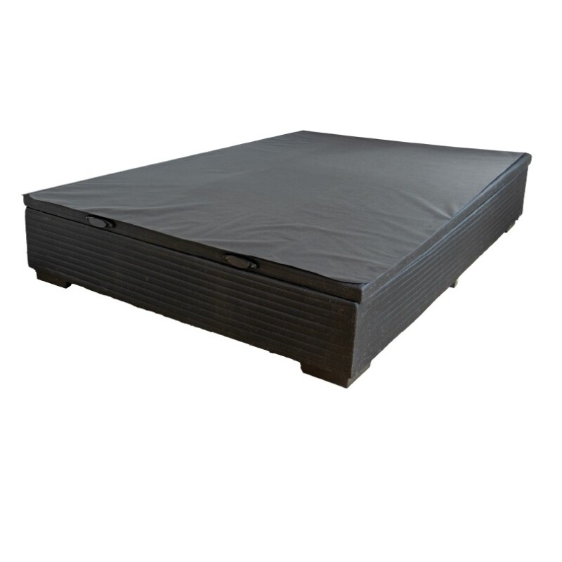 Box Baúl Negro Para Colchón De 2 Plazas 1.38 X 1.88m Box Baúl Negro Para Colchón De 2 Plazas 1.38 X 1.88m