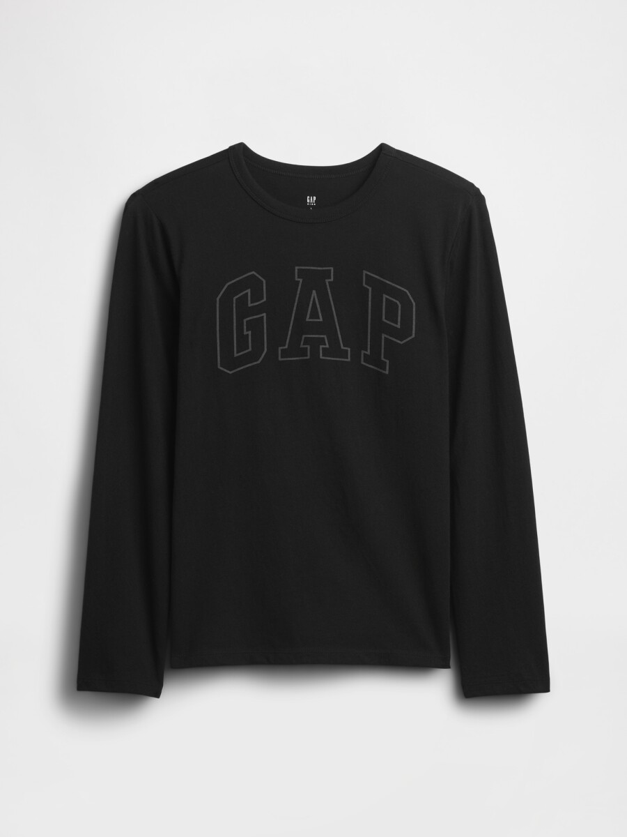 V-FRCH LS LOGO TEE - TRUE BLACK 