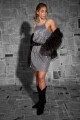 Vestido Halter Gris