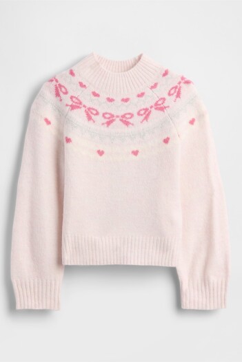 Campera Polera Fairisle Toddler Niña Pink Dogwood