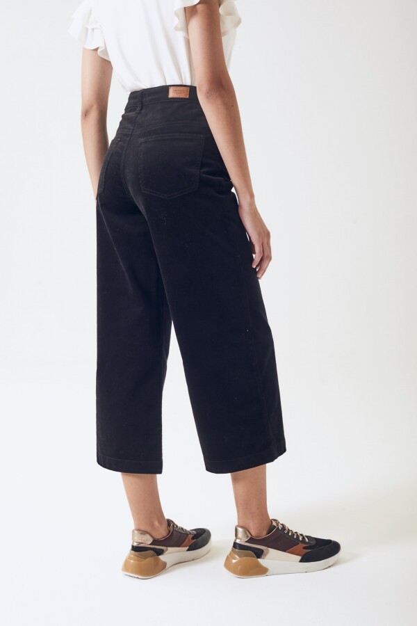 Wide Leg Corduroy Negro