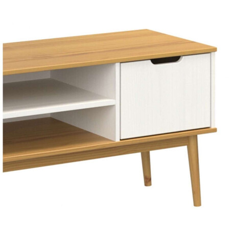 Rack para tv Linea Nordica Roble/Blanco