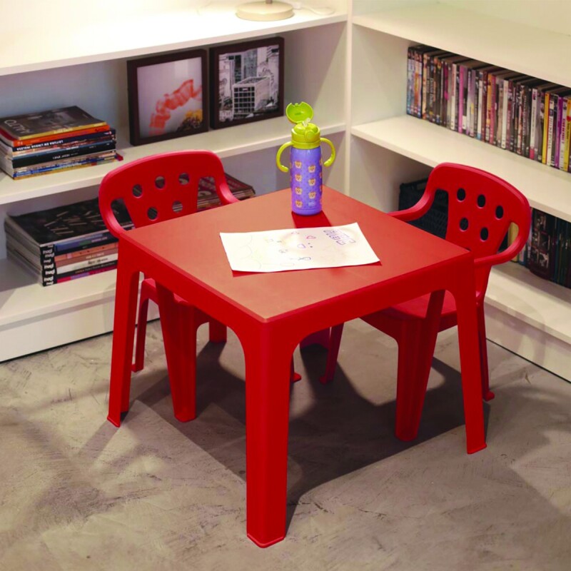 Mesa infantil 54x54x46 cm ROJO